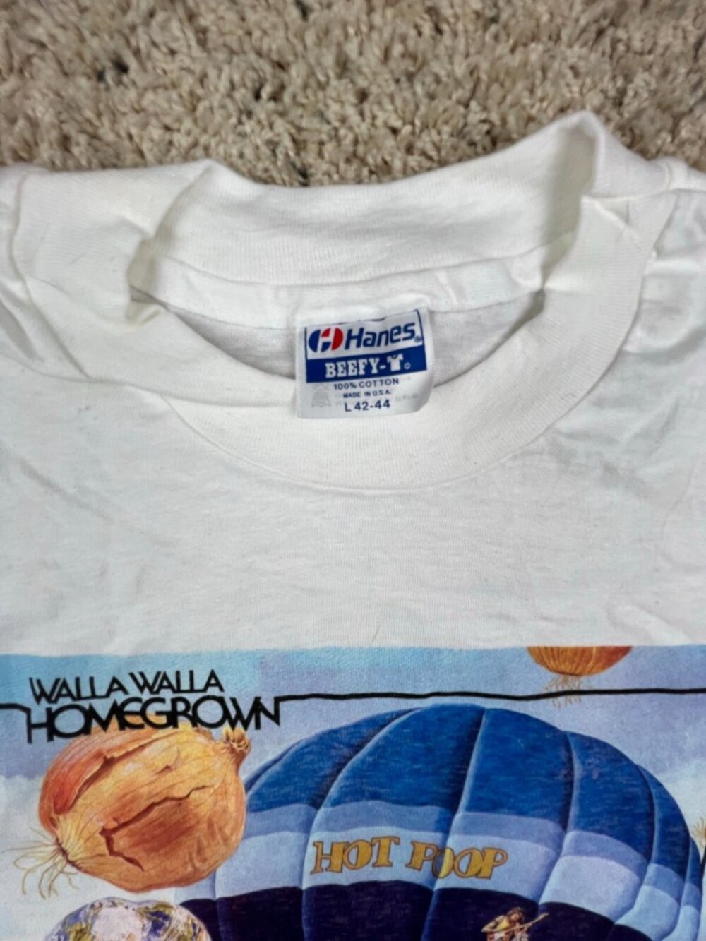 Vintage Walla Walla Homegrown T Shirt Hot Poop Records 80s Band Music Tee Large - Picture 4 of 11